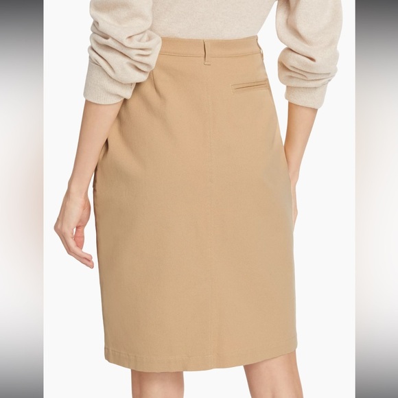ATM | Washed Cotton Twill Pencil Skirt - Picture 2 of 5